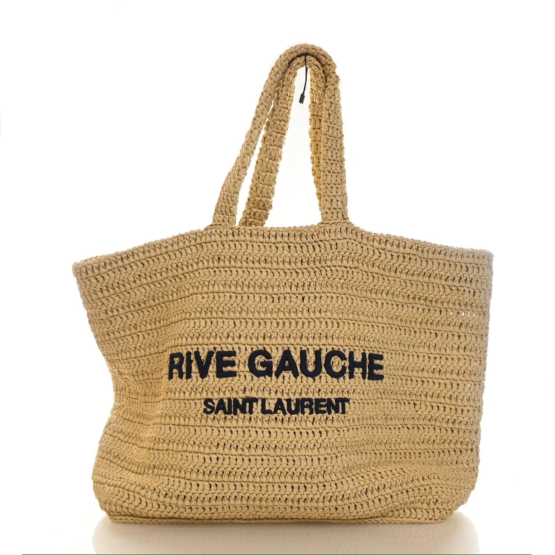 Saint Laurent Large Raffia Rive Gauche Tote