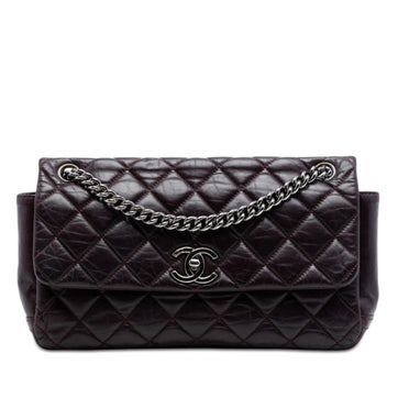 Calf Leather Small Aged Calfskin Lady Pearly Flap