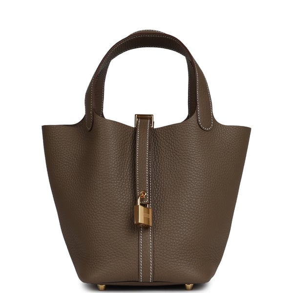 Hermes Picotin Lock 18 Etoupe Clemence Gold Hardware