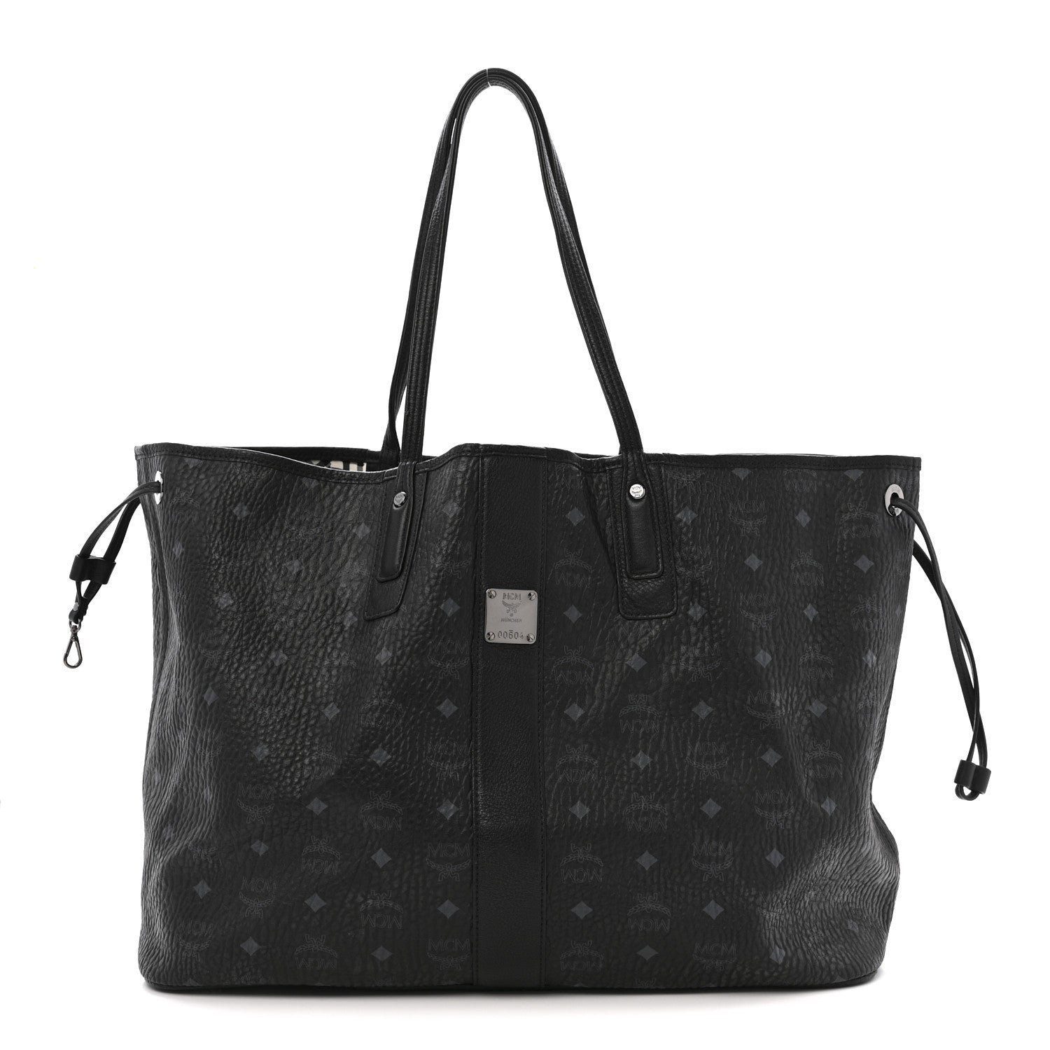 MCM MCM Visetos Large Liz Reversible Shopper Tote Black