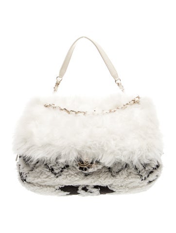 Jumbo Shearling Flap Bag