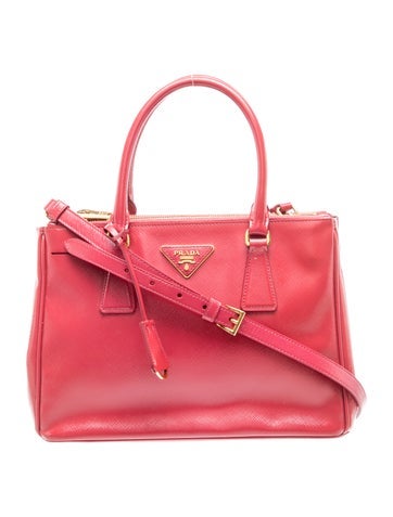 Saffiano Lux Leather Galleria Double Zip Medium