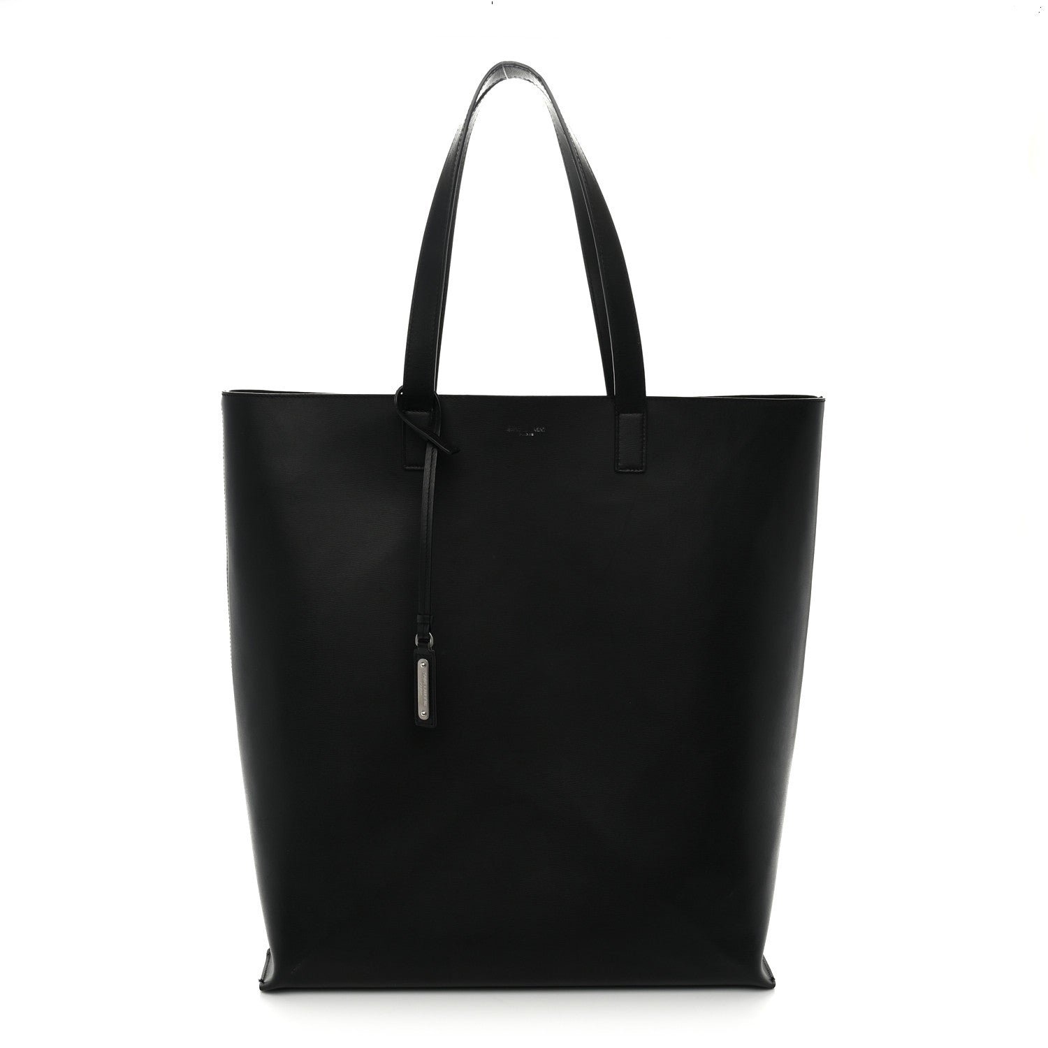 Saint Laurent Calfskin Medium Shopping Tote Black