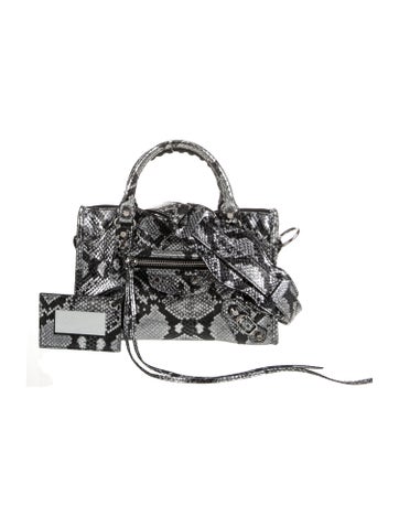 Balenciaga Embossed Leather Motocross Classic City Mini