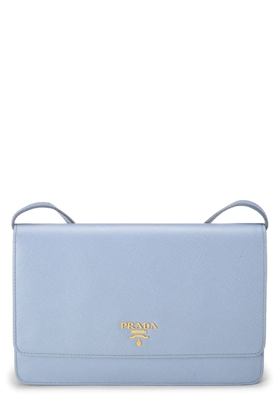 Blue Saffiano Leather Wallet On Chain (WOC)