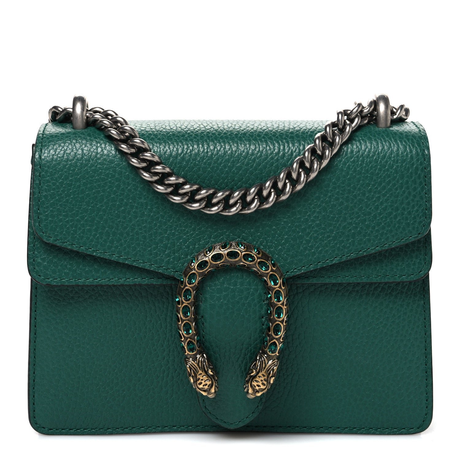 Gucci Calfskin Mini Dionysus Shoulder Bag Emerald