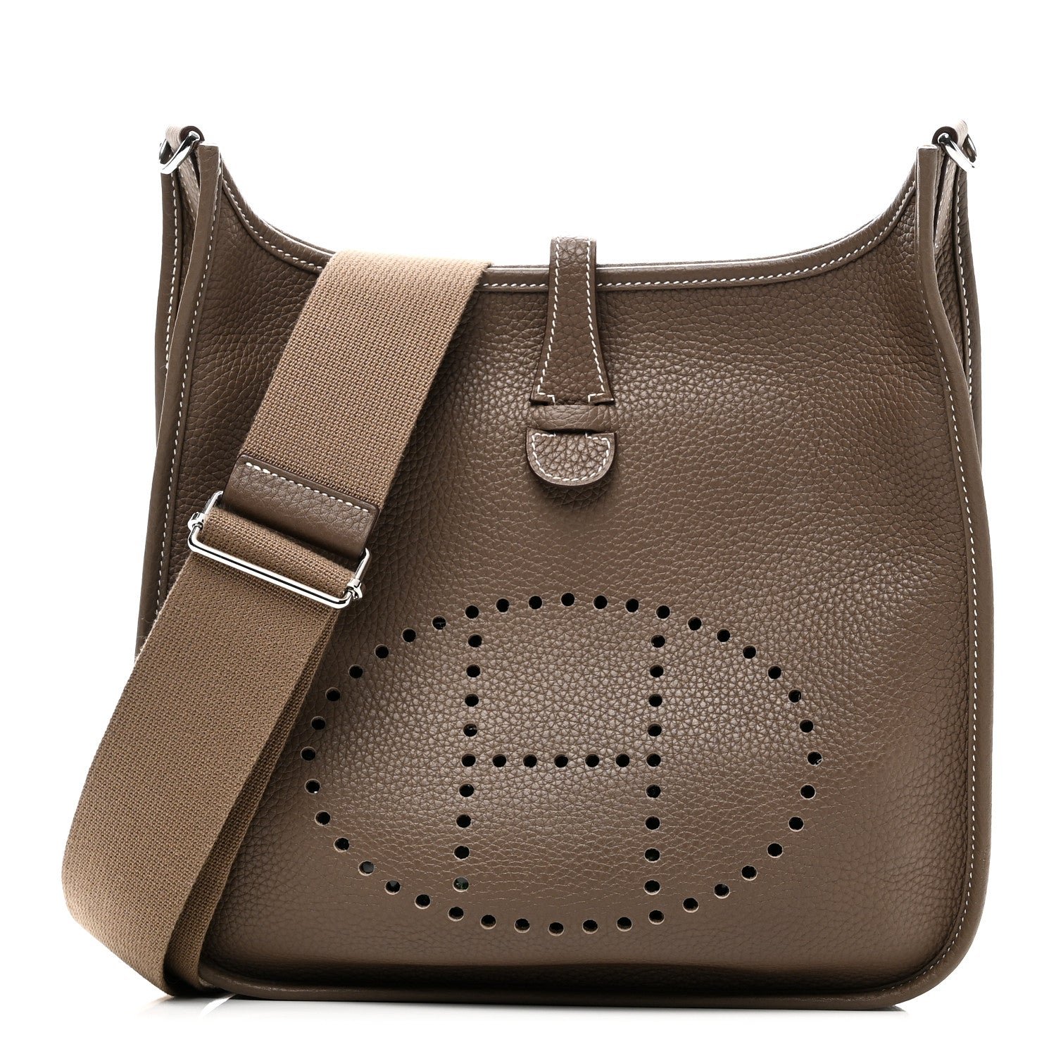 Hermes Taurillon Clemence Evelyne III PM Etoupe