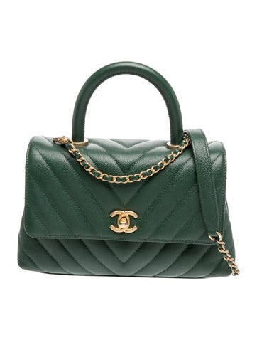 Mini Chevron Coco Handle Bag