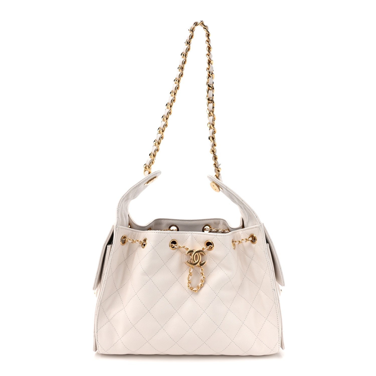 Chanel Caviar Quilted Small Chanel 25 Handbag White