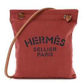Hermes Canvas Swift Aline Grooming Bag Rouge H Gold