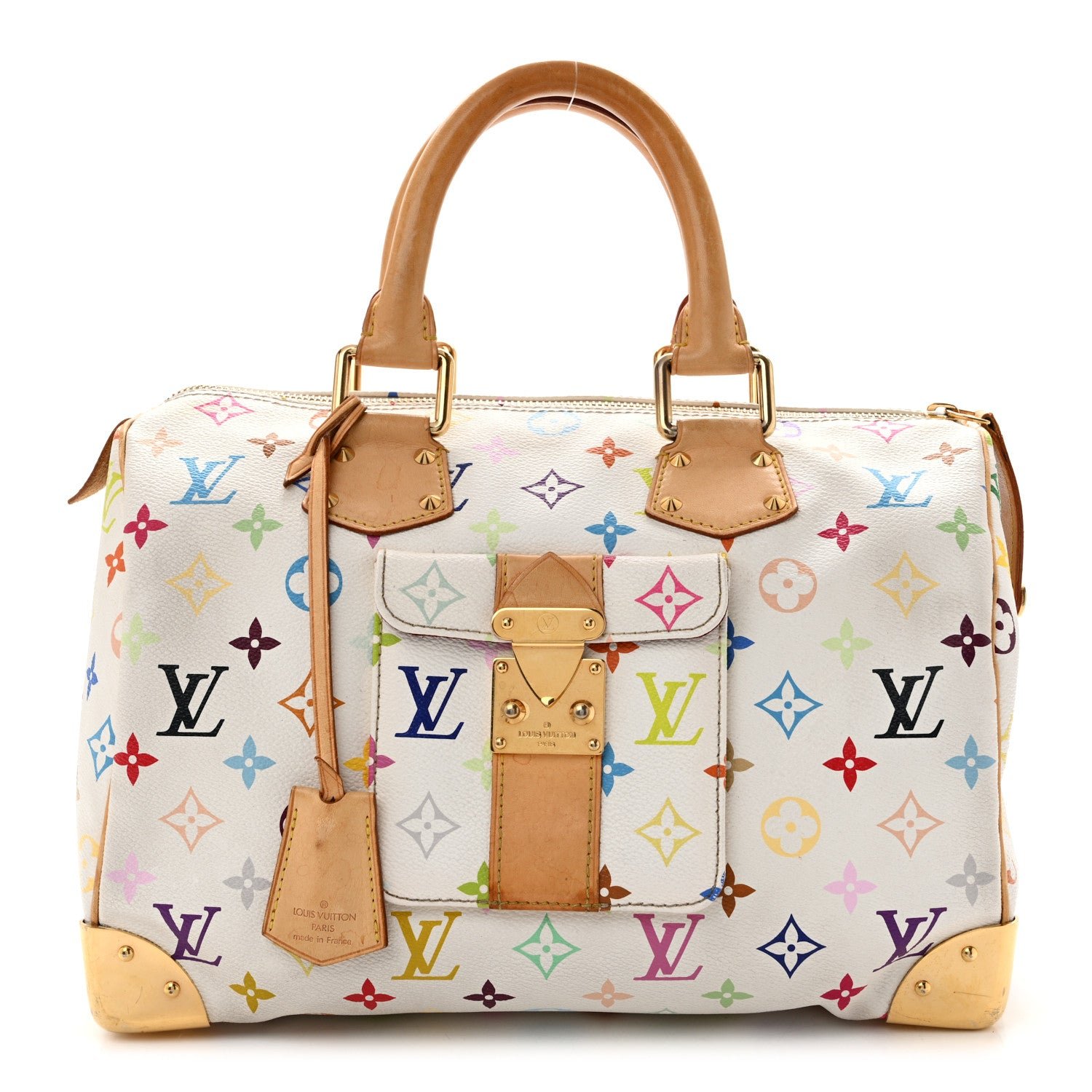 Louis Vuitton Monogram Multicolor Speedy 30 White