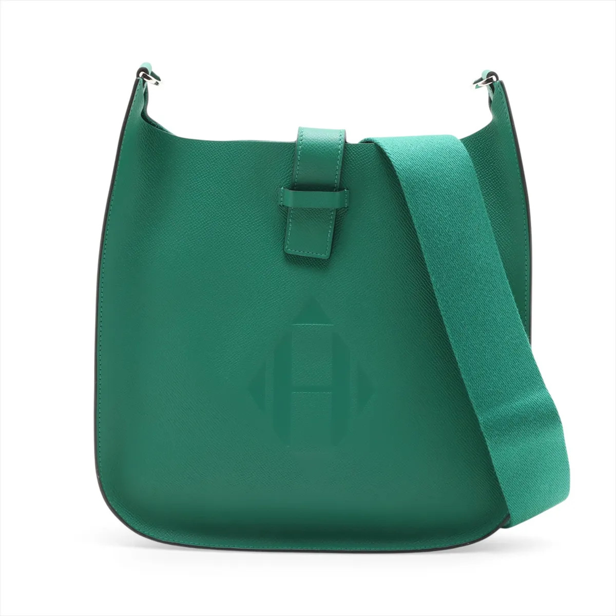 Hermès Evelyne Serie 29 PM Veau Epsom Vert vertigo Silver Metal Fittings