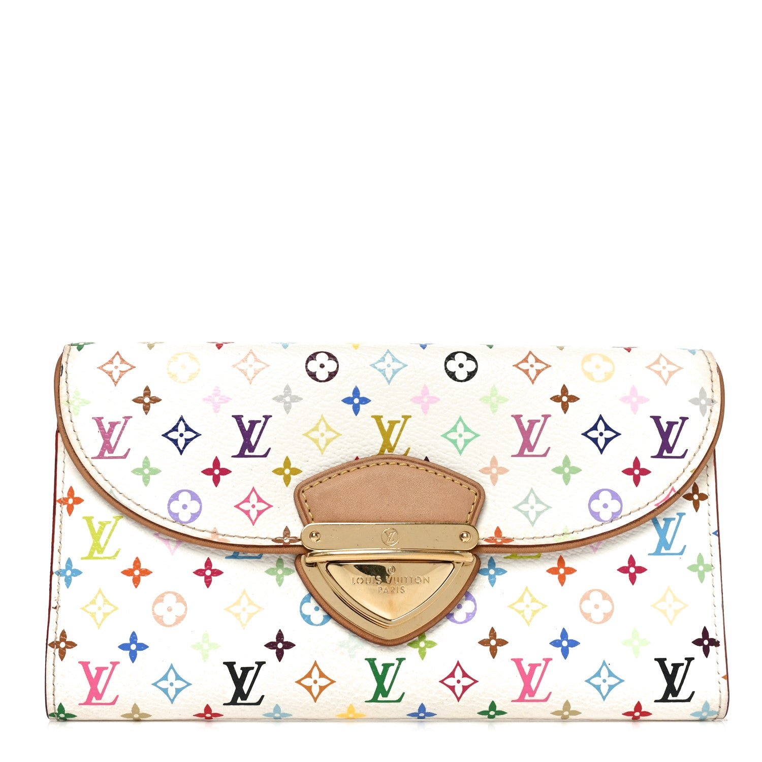 Louis Vuitton Monogram Multicolor Eugenie Wallet White Litchi