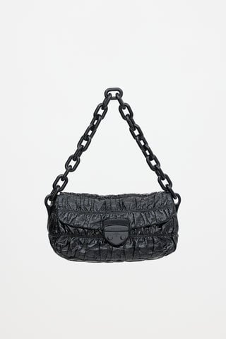 Vernice Gaufre Flap Bag