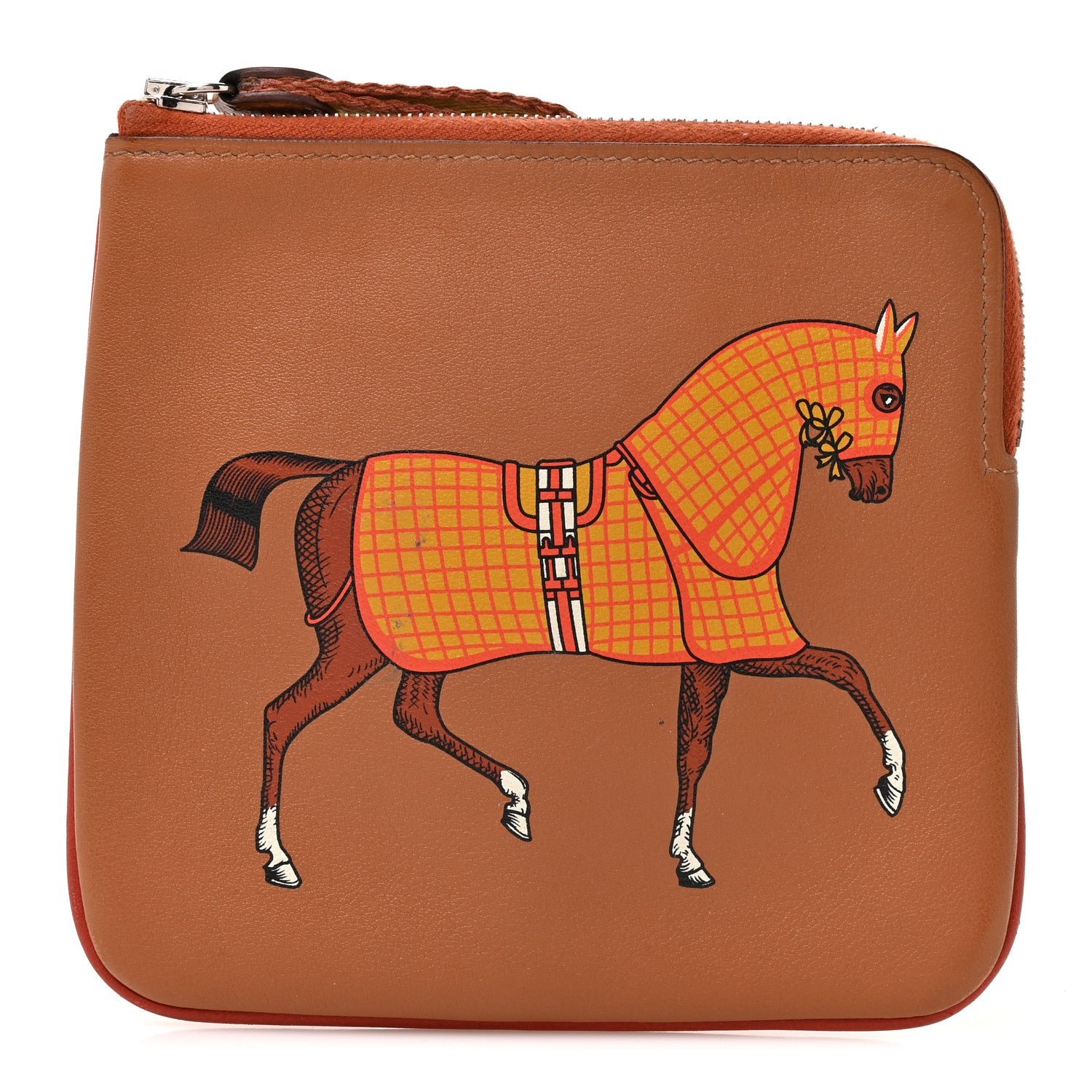 Hermes Swift Couverture Nouvelle Carre Pocket Pouch Gold Ambre