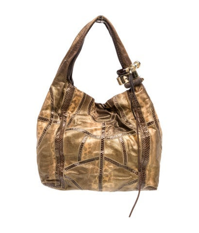Jimmy Choo Choo Snakeskin Shoulder Bag