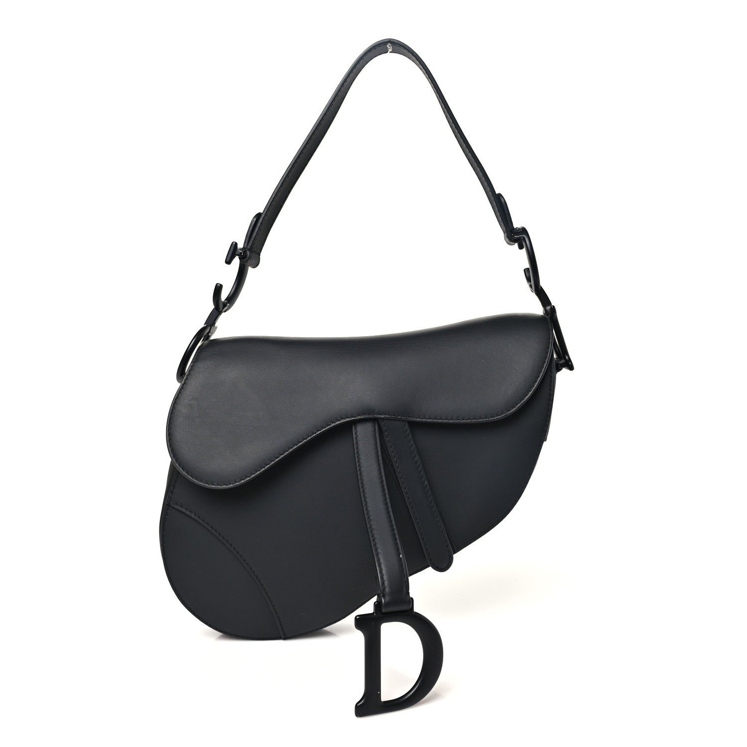 Christian Dior Ultra Matte Calfskin Saddle Bag Black