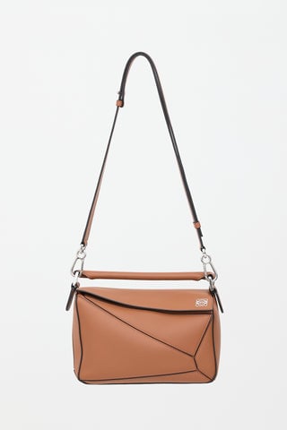 Leather Small Puzzle Edge Bag