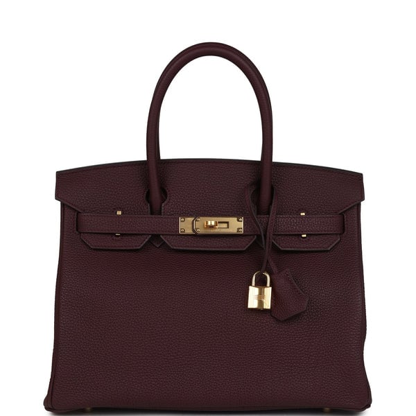 Hermes Hermes Birkin 30 Bordeaux Togo Gold Hardware