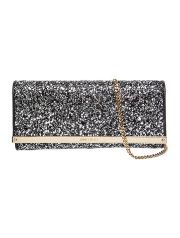 Jimmy Choo Glitter Milla Flap Clutch