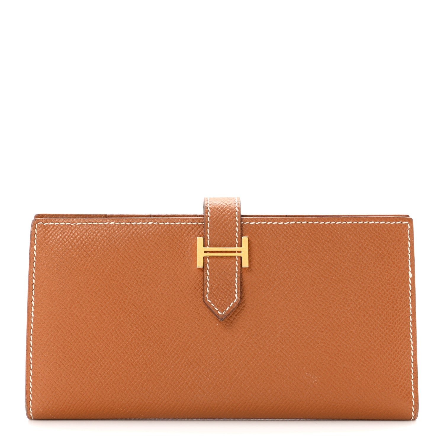 Hermes Epsom Bearn Gusset Wallet Gold