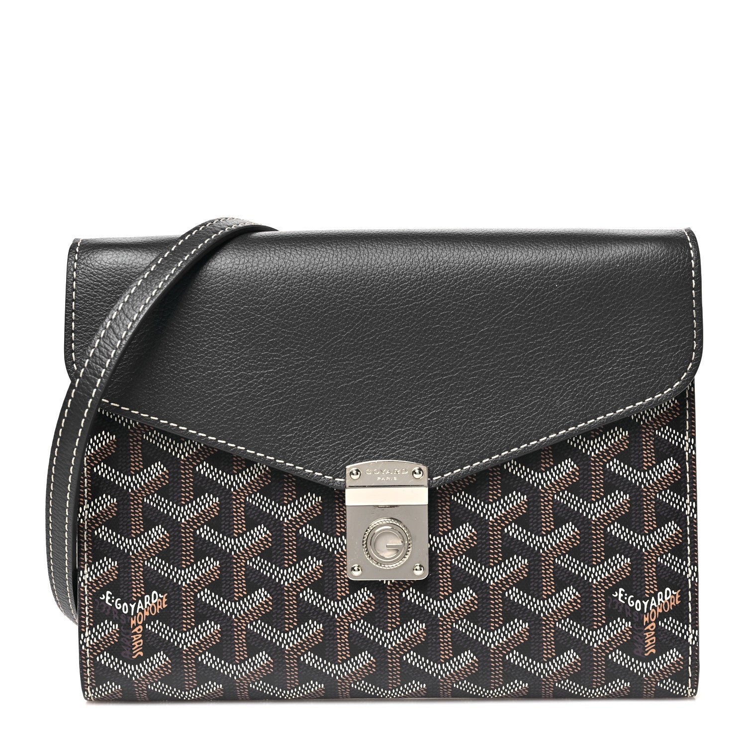 Goyard Goyard Goyardine Calfskin Chypre Wallet Pouch Navy