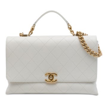 Medium Stitched Caviar Calfskin Chic Affinity Top Handle Bag