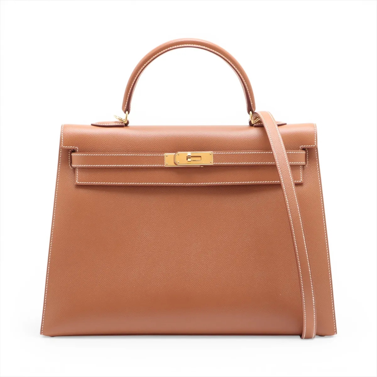 Hermès Kelly 35 Serie Cushbell Gold Gold Metal Fittings