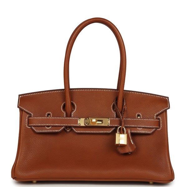 Hermes Hermes Shoulder Birkin Light 29 Fauve Barenia Faubourg Gold Hardware