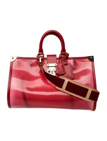 Vinyl Grenadine Red Vinyl Epi Tote Beach Bag