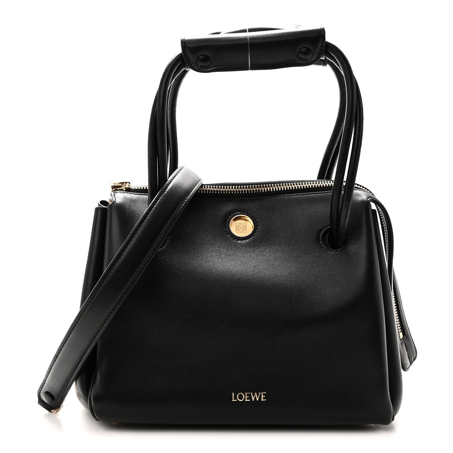 Loewe Supple Calfskin Small Madrid Bag  Black