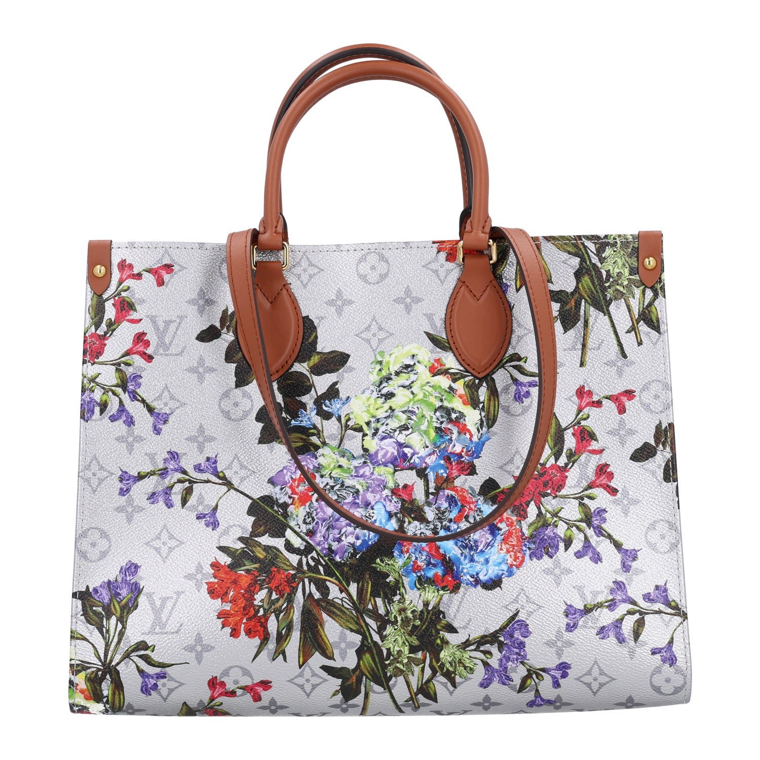 Louis Vuitton Metallic Monogram LV Garden OnTheGo MM Silver