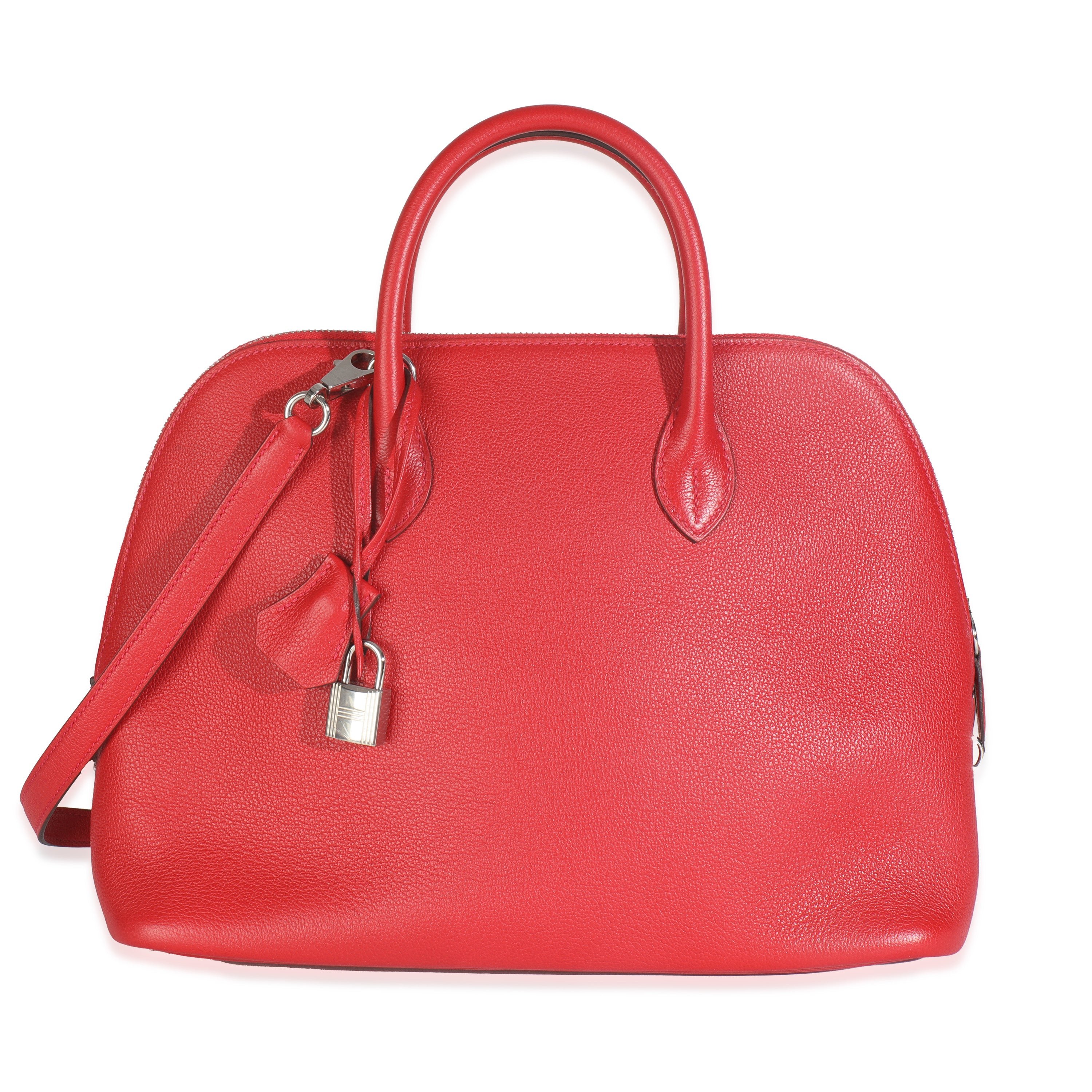 Hermes Rouge Pivoine Evercolor 1923 Bolide 30 PHW