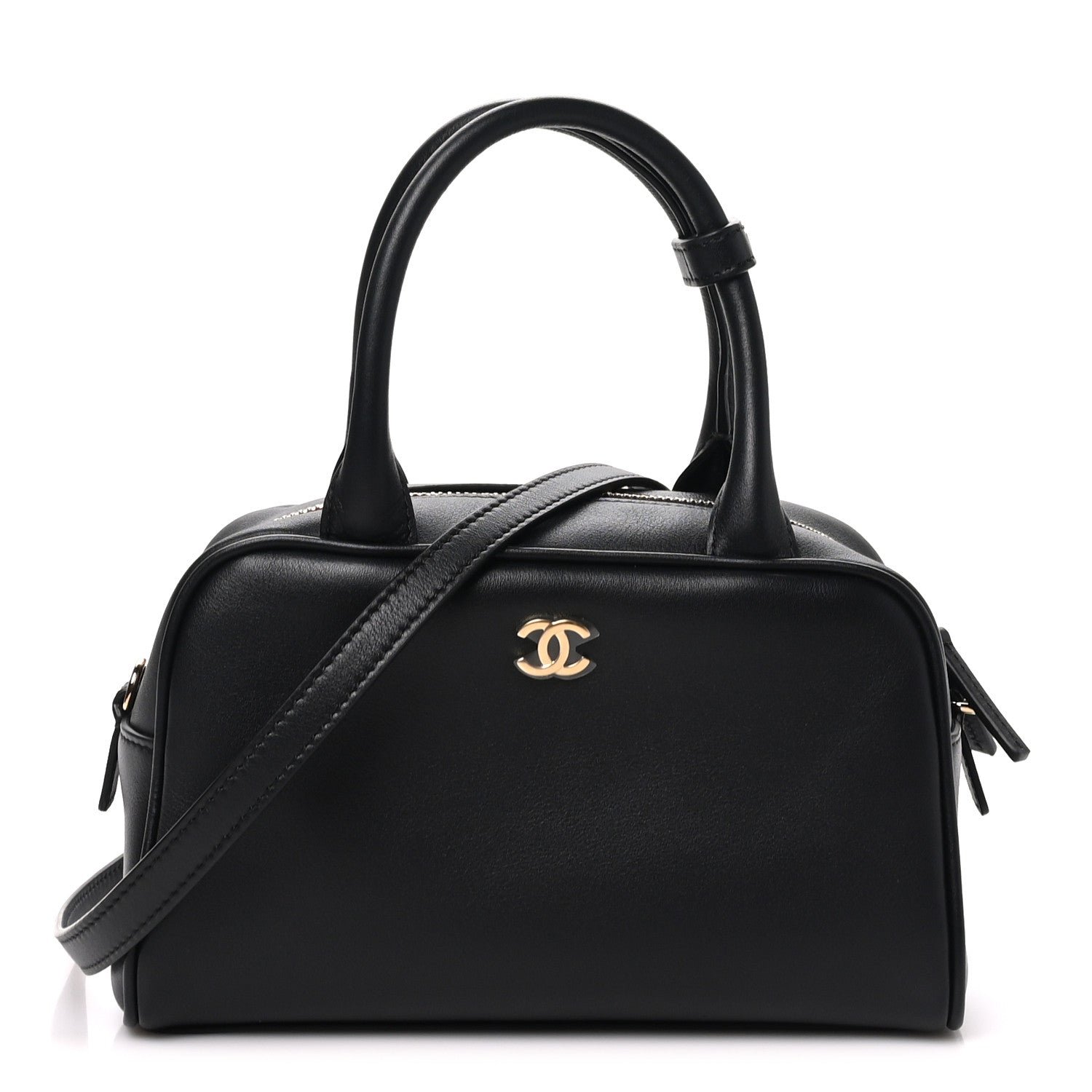 Chanel Calfskin Small Perfect Bowling Bag Black