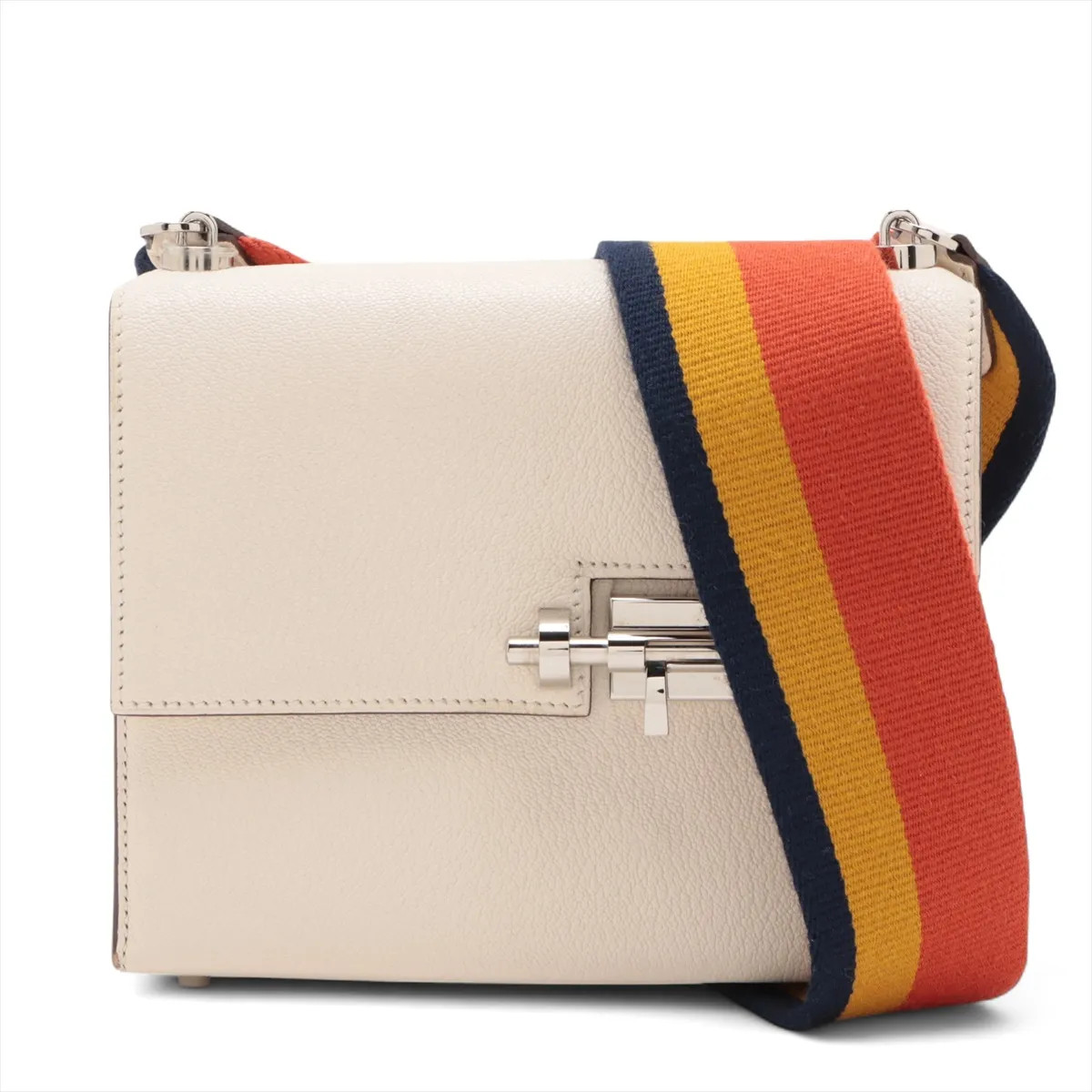Hermès Verlou Mini Chèvre Mysore Nata Silver Metal Fittings