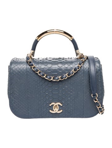 Small Python Carry Chic Flap Bag