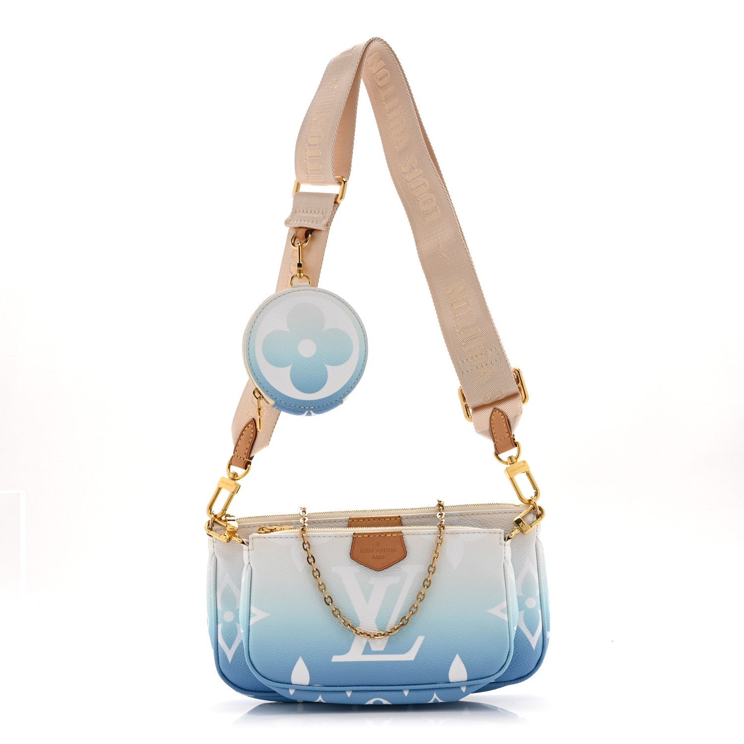 Louis Vuitton Monogram Giant By The Pool Multi Pochette Accessories Blue