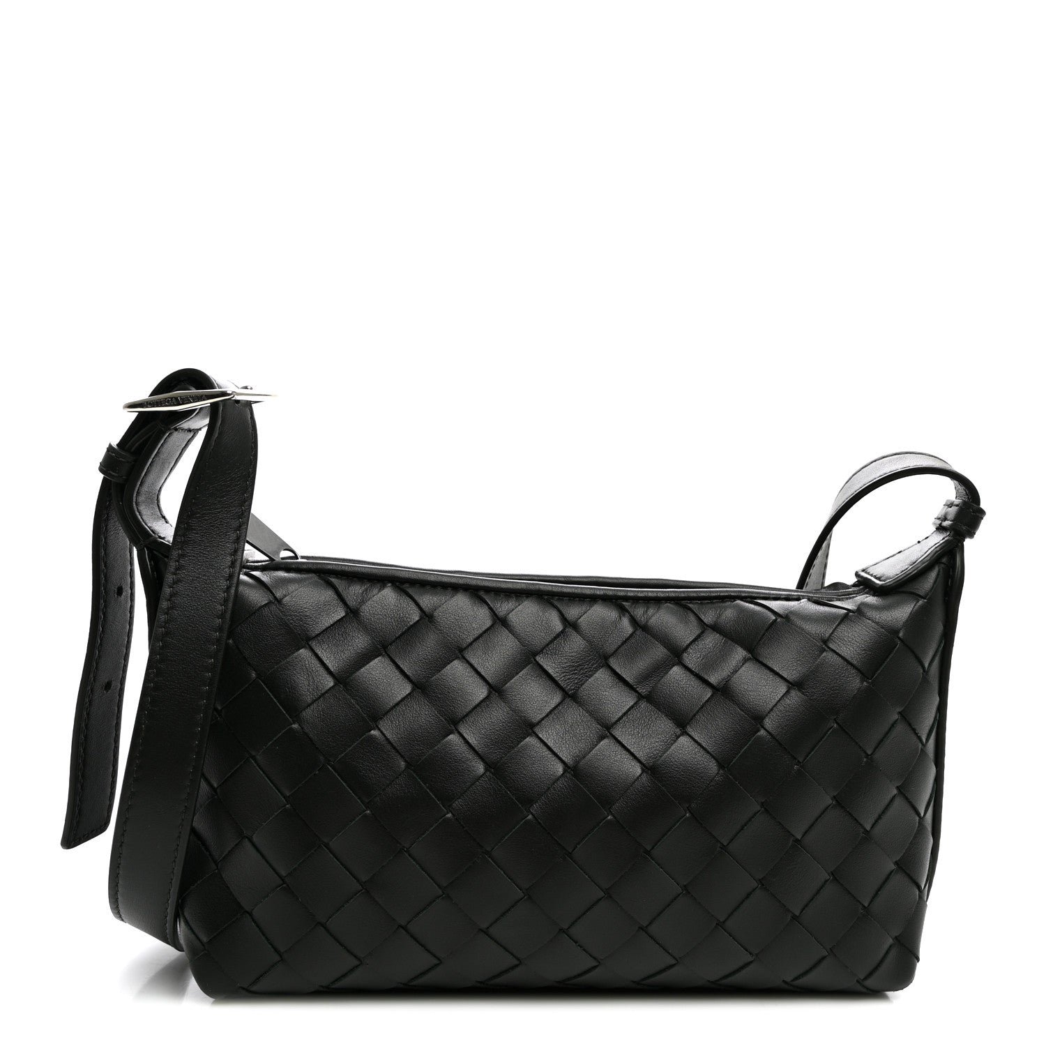Bottega Veneta Calfskin Intrecciato Traveler Phone Pouch Dark Green