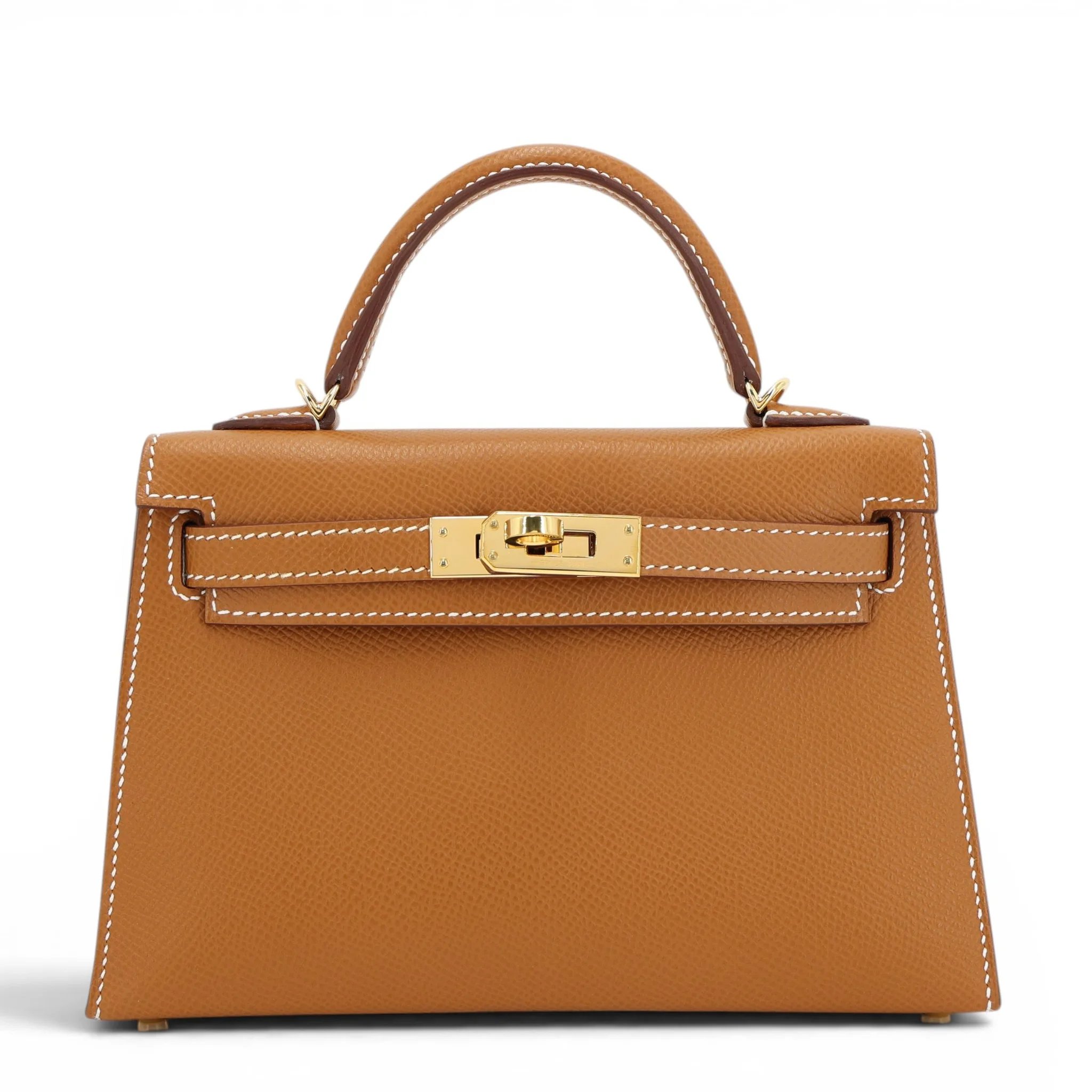 Hermes Mini Kelly II Gold (37) Epsom Gold hardware K (2025)