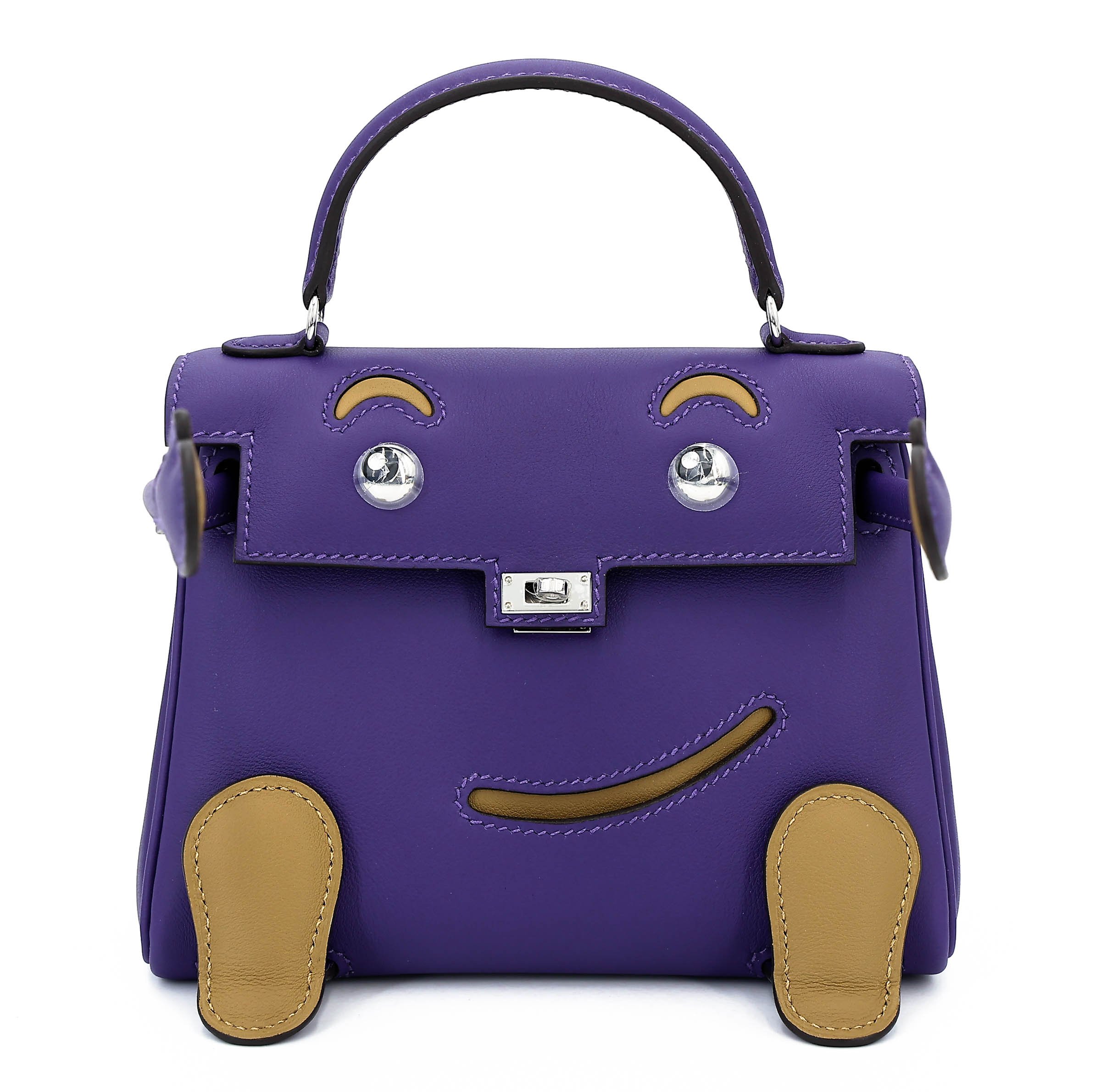 Brand New ( Rank N ) HERMÈS Limited Edition Kelly Doll Purple (X3) Dune (2D) Swift Palladium hardware G (2026)