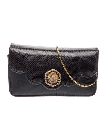 Embossed Leather Evening Bag