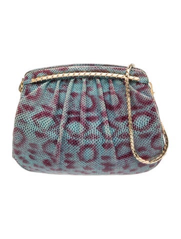 Judith Leiber Embossed Leather Evening Bag