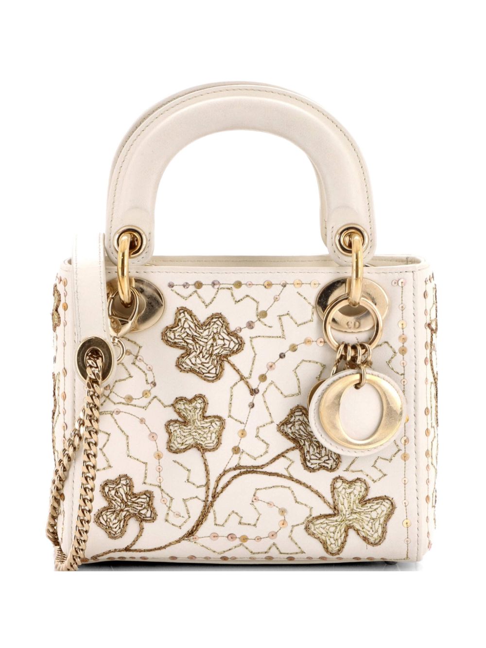 Lady Dior Chain Bag Embroidered Calfskin Mini satchel