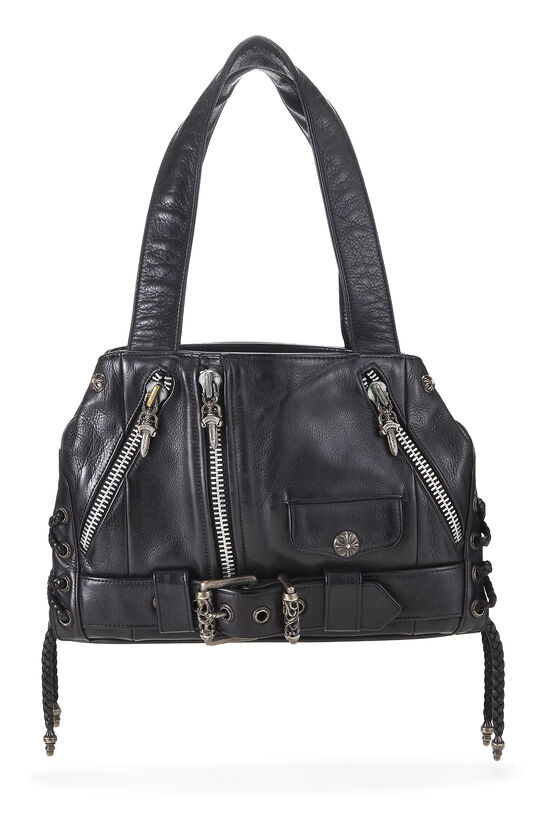 Chrome Hearts Black Leather JJ Dean Bag