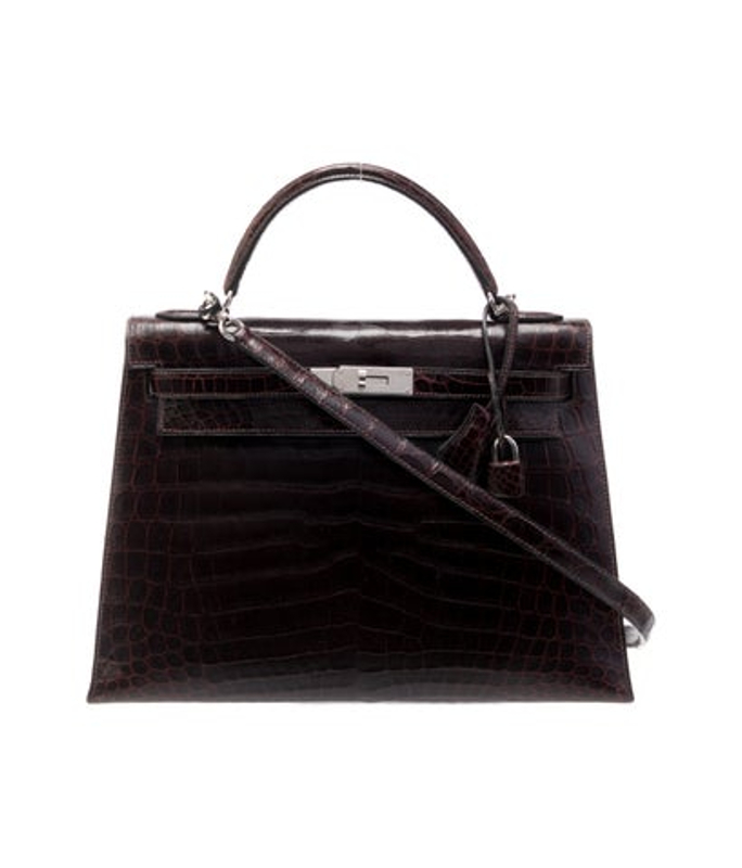 Hermes 2005 Shiny Niloticus Crocodile Kelly Sellier Ii 32
