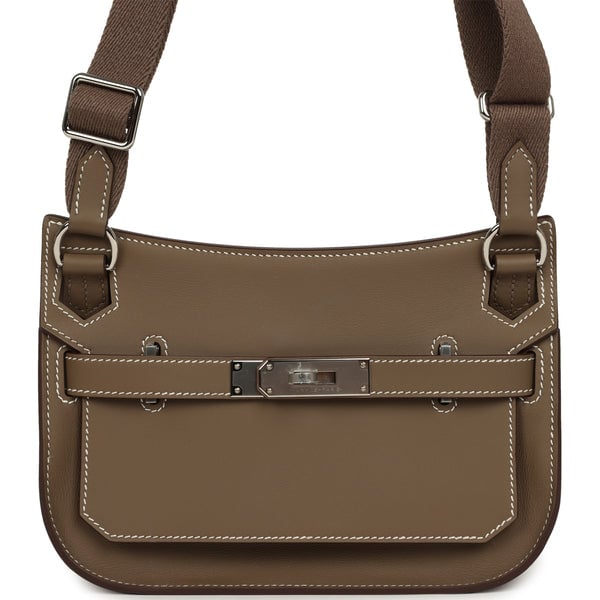Hermes Hermes Jypsiere Mini Etoupe Swift Palladium Hardware