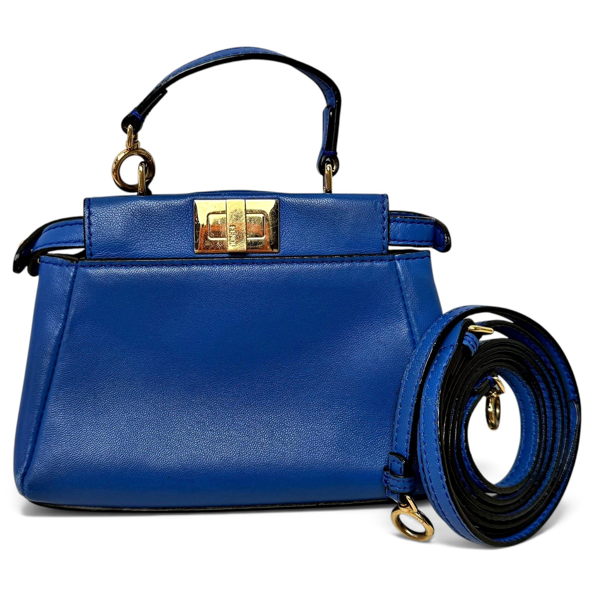 Peekaboo mini pocket leather handbag