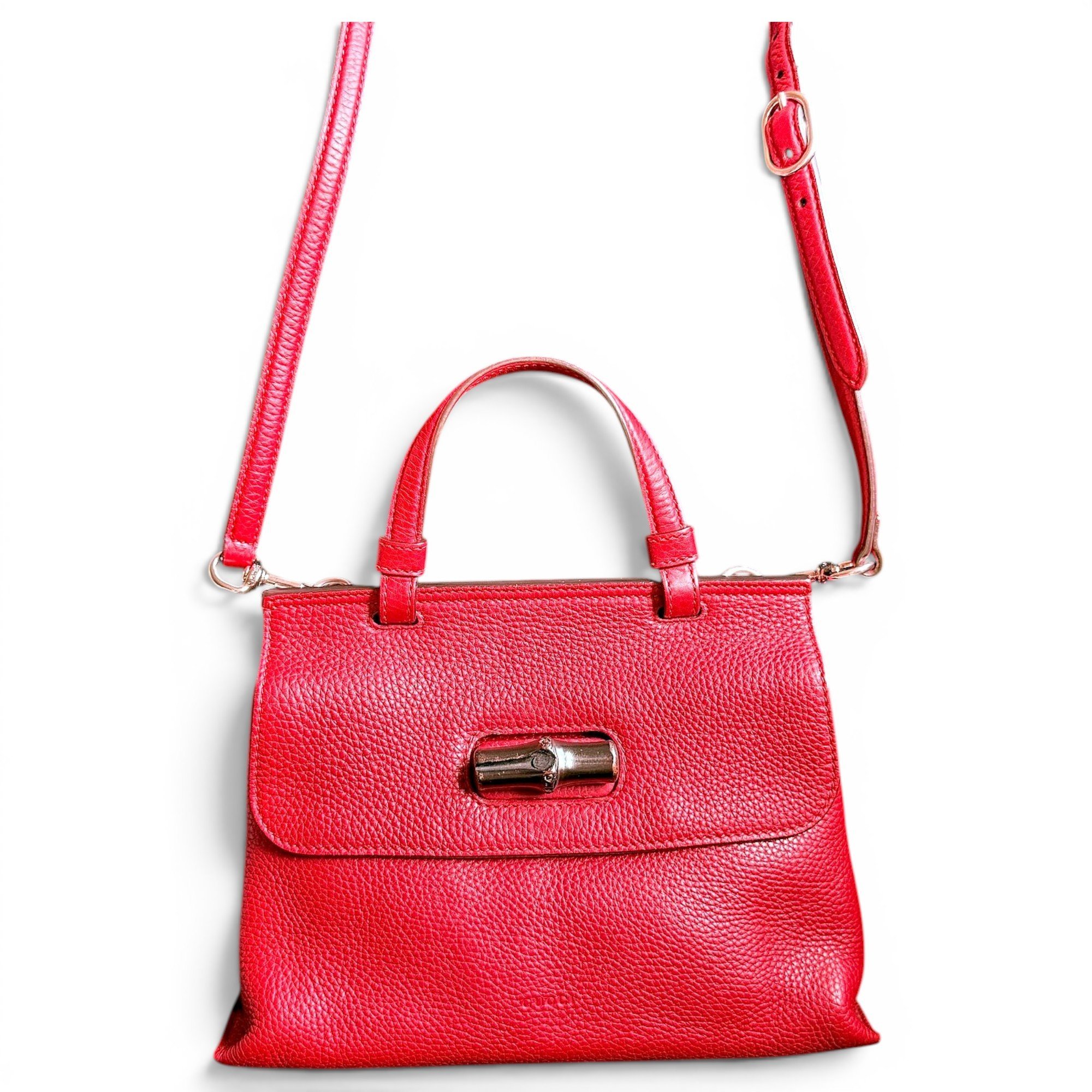 Bamboo leather handbag