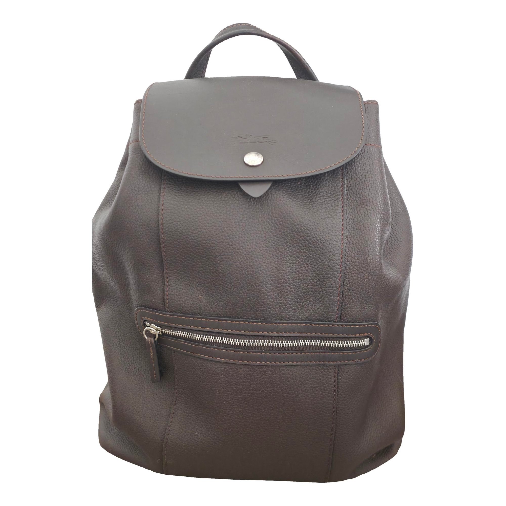 Foulonné leather backpack