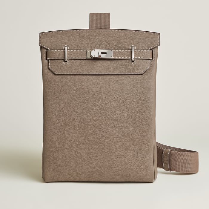 Etoupe Togo Hermès HAC à Dos GM backpack